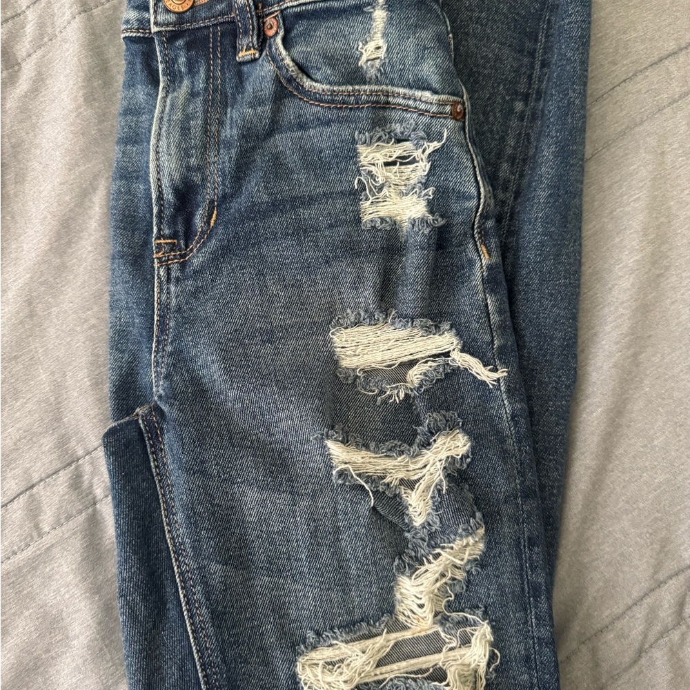 American Eagle Navy blue Mom jeans Stretch